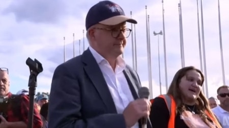 Prime Minister Anthony Albanese at the No More rally at Canberra on Sunday. Picture: Instagram