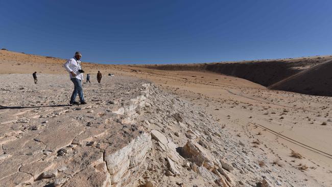 The edge of the Alathar lake deposit. Picture: AFP