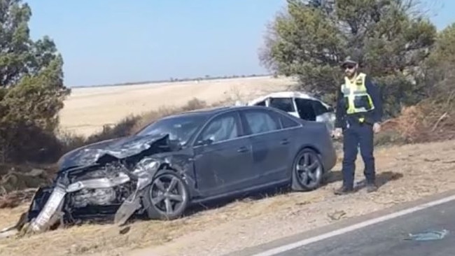 The scene of the tragedy on Port Wakefield Rd in Lower Light. Picture: Amber Fox