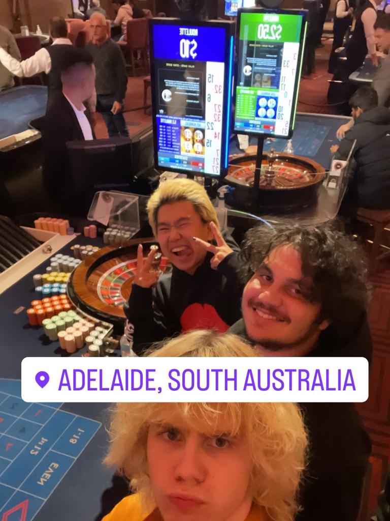 Kid Laroi posts on his Instagram story from SkyCity Adelaide. Picture: thekidlaroi