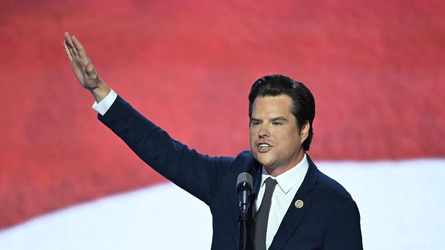 Matt Gaetz at the Republican National Convention in July. Picture: AFP.