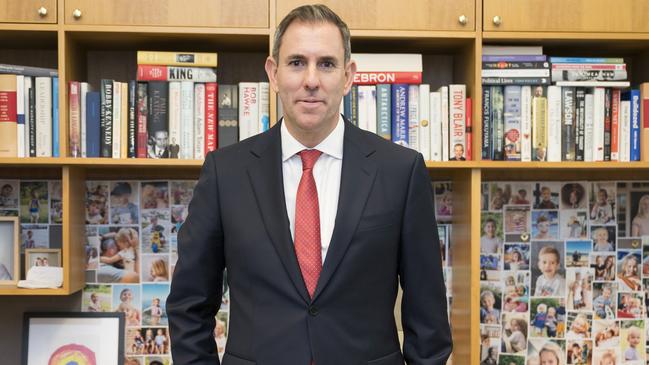 Federal Treasurer Jim Chalmers in his office at Parliament House in Canberra. Picture: NCA NewsWire/Martin Ollman