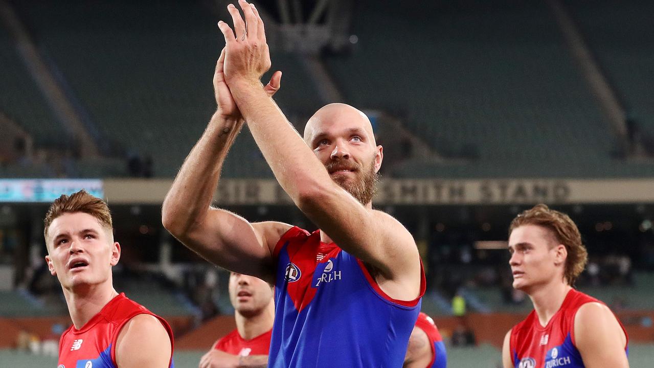 Max Gawn had a day to remember. Picture: Sarah Reed/AFL Photos via Getty Images