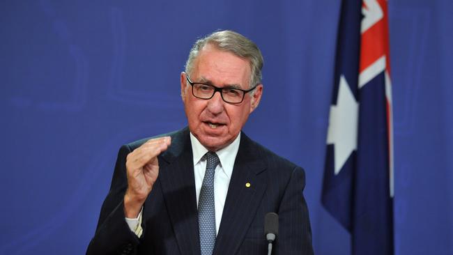 David Gonski being by the PM’s side would’ve infuriated Labor. Picture: AAP Image/Joel Carrett