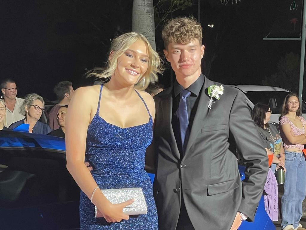 Students on the red carpet of the 2023 Xavier College School Formal at the Hervey Bay Boat Club