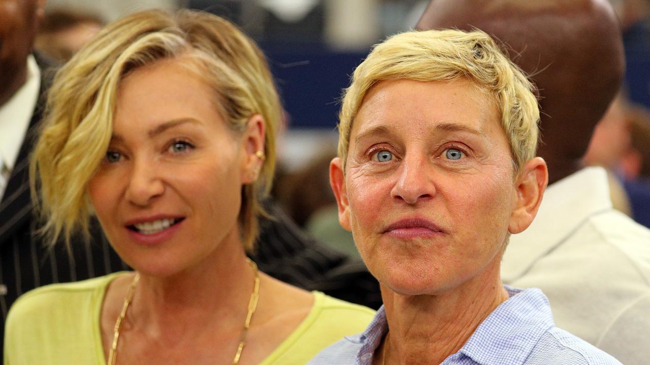 Ellen and wife Portia DeRossi (left). Picture: Richard Rodriguez/Getty