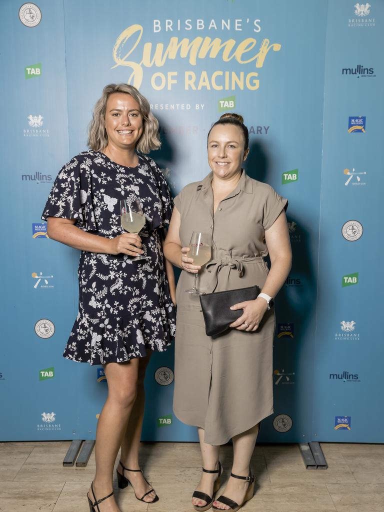 Lucy Scott and Andrea Turner at Brisbane's Summer of Racing Launch at The Calile Hotel on November 19, 2020. Socials: Damien Anthony Rossi Pictures: Jared Vethaak