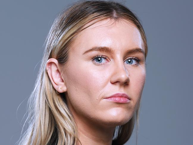 Advertiser journalist Emily Olle poses during a  portrait session in the Advertiser Studio Tuesday May,24,2022.Picture Mark Brake