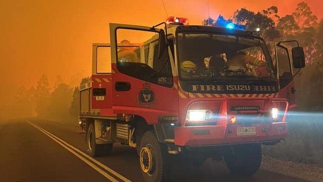 North West strike team at Zeehan on February 13th.  Picture: North Motton Fire Brigade