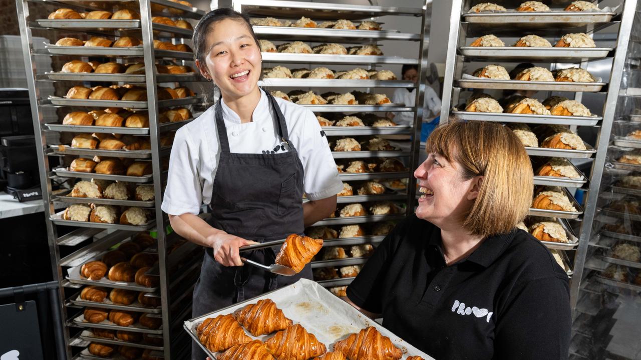 Megan Bowditch and Anna Rogers at Prove Patisserie. Picture: Morgan Sette