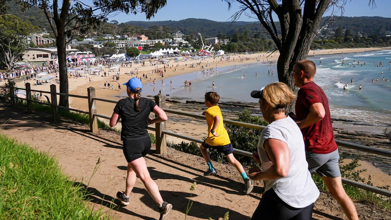 Two thousand runners took part in the Mountain to Surf event. Picture: Mark Dadswell.