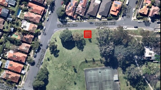 A photo showing the location of the proposed battery in Cammeray.