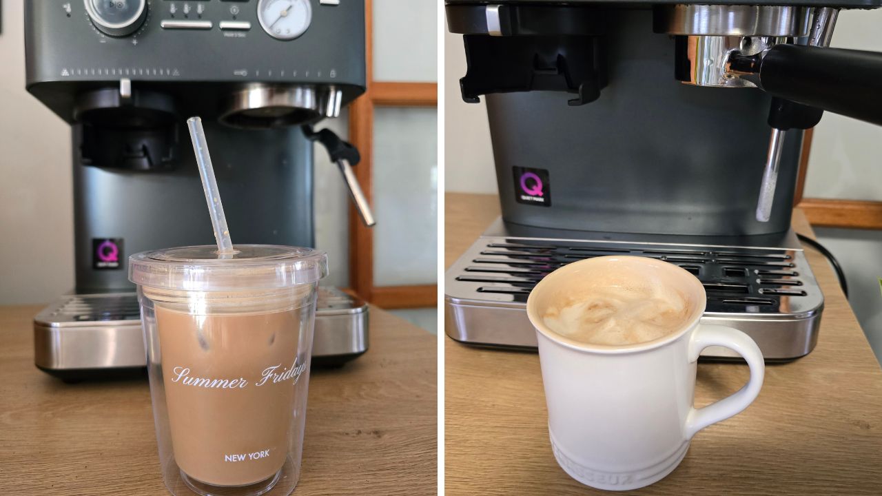 Becoming a great at-home Barista thanks to KitchenAid's new espresso machine. Picture: Supplied/Tahnee-Jae Lopez-Vito.