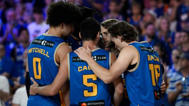 Brisbane Bullets players before a recent game. Picture: Getty Images