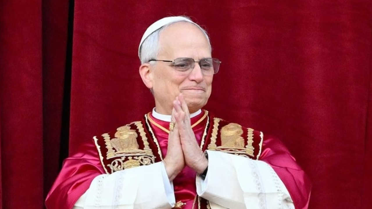 White smoke billowed through the Sistine Chapel chimney on May 8, indicating that a new pope had been selected. Picture: Alberto Pizzoli/Getty Images