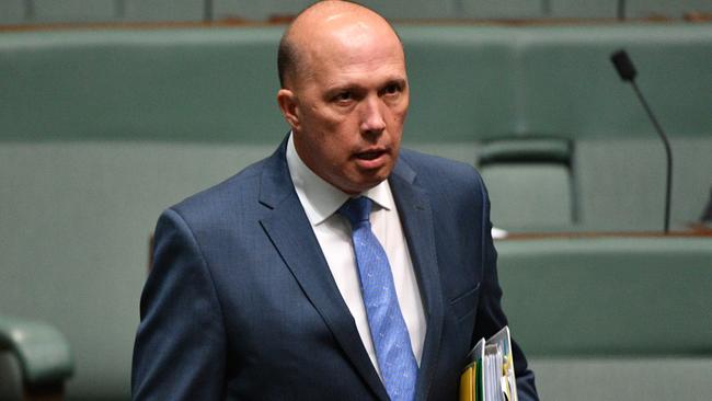 Minister for Home Affairs Peter Dutton. Picture: AAP