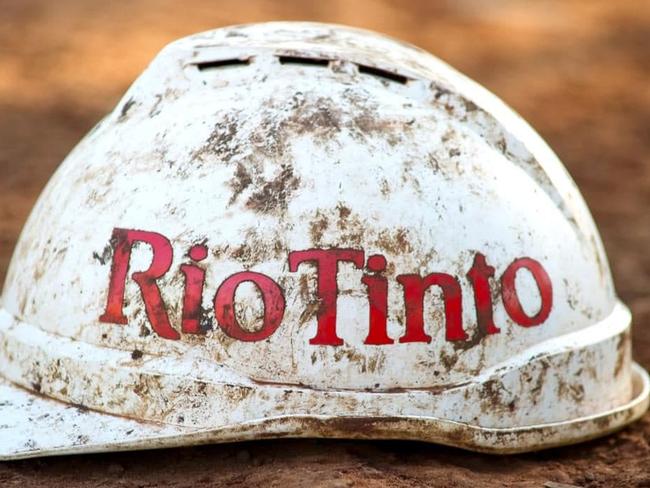 Mining giant Rio Tinto weighs up $3.5bn mines windfall CREDIT: GETTY Generic logo helmet