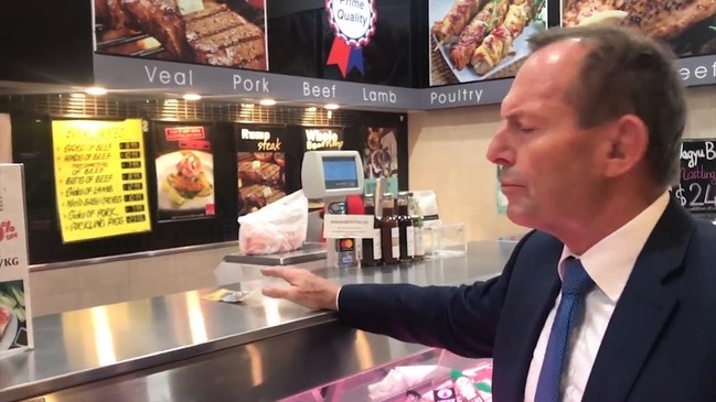 Abbott buys a steak in Warringah