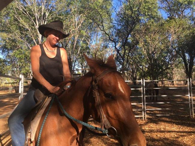 A true cowgirl … Leanne Gay Hodgkin 'Lee' died at the age of 42 in Katherine on October 28, 2022.