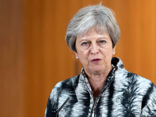 Britain's Prime Minister Theresa May has embarrassed herself by demanding Boris Johnson apologise for mocking conservative Muslims who put women in sacks. Picture: AFP