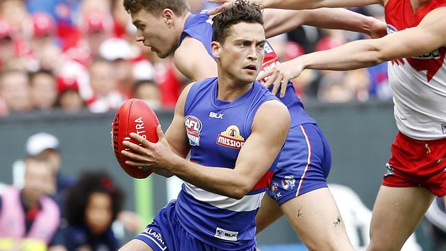 Luke Dahlhaus is rated as one of six elite Bulldogs by Champion Data. Picture: David Caird