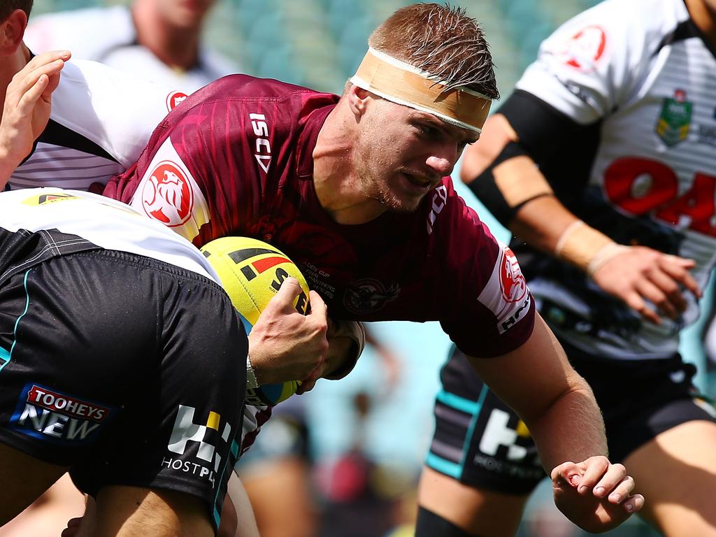 Garner in action for the Sea Eagles in the under-20s. Picture: NRL Imagery