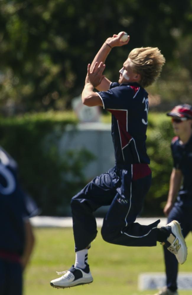 TSS quick Ellis McCarthy as the Southport School v Brisbane State High School at The Southport School/Village Green. Picture: Glenn Campbell