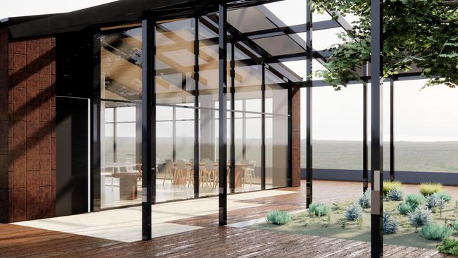 Between the two buildings would be a small courtyard and garden bed. Picture: Plan SA