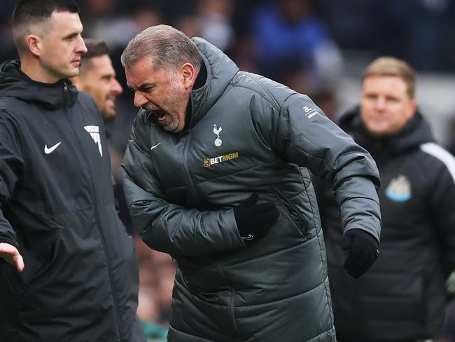 Ange Postecoglou was fuming after Tottenham’s defeat. Picture: Getty Images