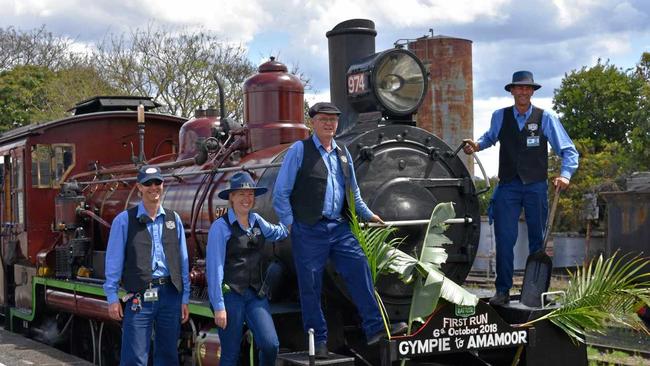 Rattler's First Run - Saturday, October 6, 2018. Roger Stierli, Julia Avis, John Flynn and Peter Alder. Picture: Donna Jones