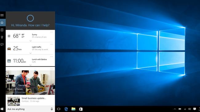 Talk to me ... Microsoft will launch a personal assistant named Cortana in Windows 10.