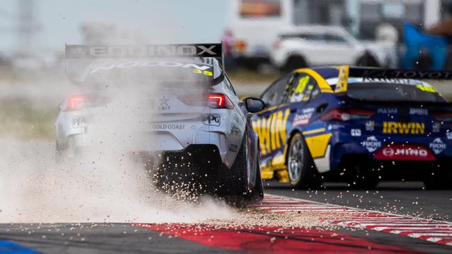 Todd Hazelwood loses grip in his Matt Stone Racing Holden Commodore ZB. Picture: Daniel Kalisz/Getty Images