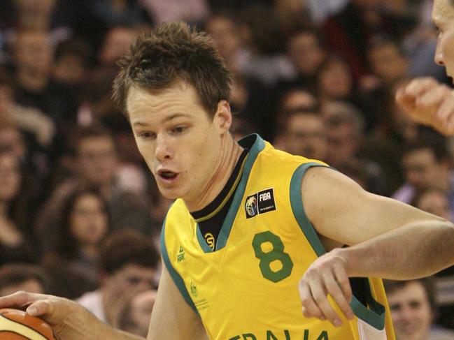 Basketballer Brad Newley. PHOTO KANGAROO PHOTOSAustralia Post Boomers v NZ Tall BlacksVodafone ArenaMelbourne, AustraliaWed 19th July 2006