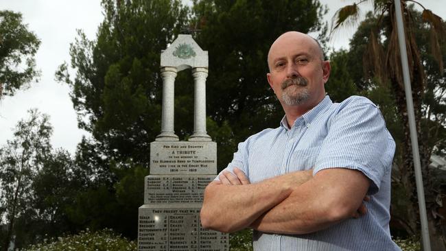 History buff Ben Frawley has joined a team of people trying to bring fallen World War II serviceman Kevin Sheahan’s military identification tag home to Templestowe. Picture: Hamish Blair