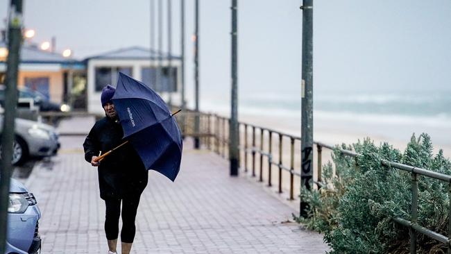 Wet Weather in Adelaide. Picture: Mike Burton