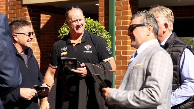 Former rugby league players Paul Sironen (C), Garry Jack and Benny Elias at the SCG. Picture: Mark Kolbe/Getty Images