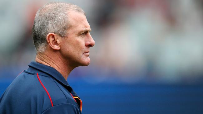 MELBOURNE, AUSTRALIA – JUNE 06: Phil Walsh, Senior Coach of the Crows looks on during the 2015 AFL round ten match between the Carlton Blues and the Adelaide Crows at the Melbourne Cricket Ground on June 6, 2015. (Photo by Michael Willson/AFL Media)