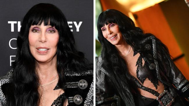 Cher, 77, rocks cutout catsuit.