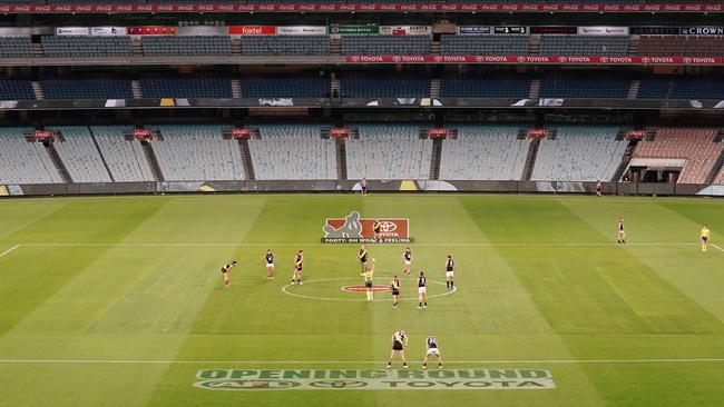 An AFL season played before a crowd will be a thing of the past.