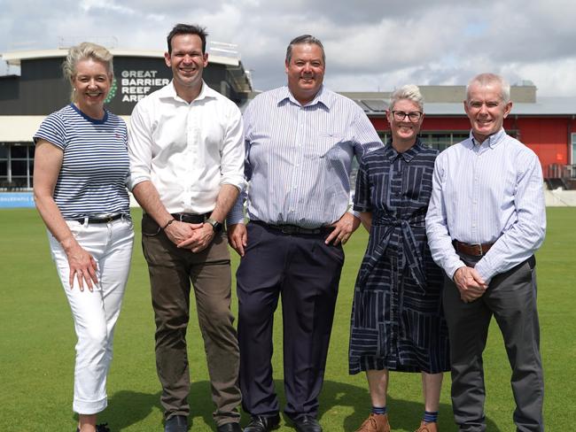 In Mackay for the senate inquiry into Olympic preparedness from left are: Senator Bridget McKenzie, Senator Matt Canavan, Dawson MP Andrew Willcox, Senator Penny Allman-Payne, and Senator Malcolm Roberts. Picture: Heidi Petith.