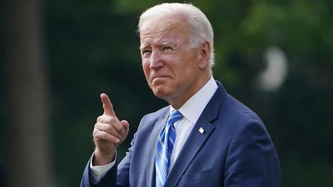 US President Joe Biden has made an unconditional surrender to the demands of his party’s left wing. Picture: AFP