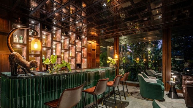 Stopping for a cocktail in the intimate Bua Bar at Anantara Phuket.