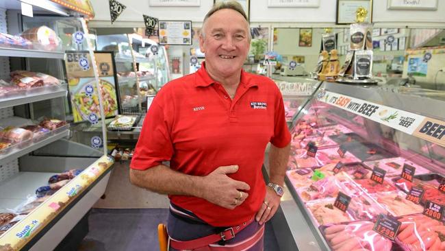 MEAT WORKS: Kev Brown's Butcher is celebrating 30 years in business. Picture: Chris Ison ROK120418cbutcher2