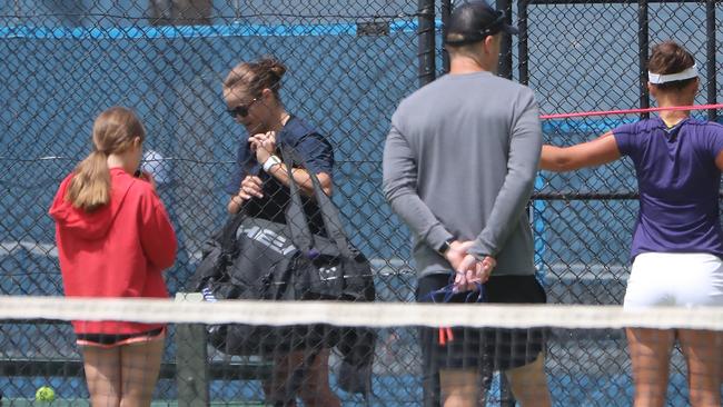 Ash Barty training in Melbourne last week Picture: Alex Coppel.