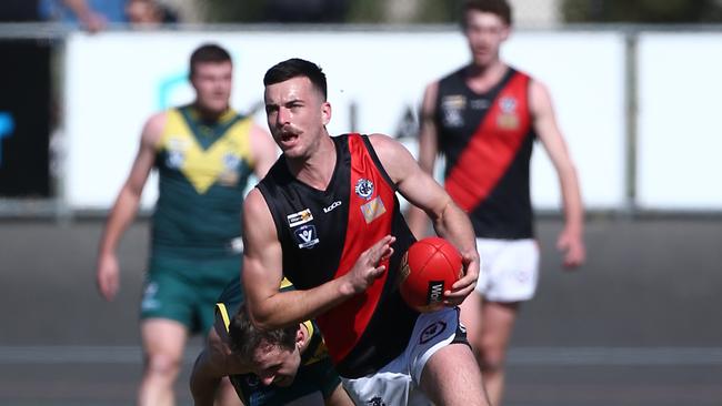 Matty Lloyd provided plenty of dash off half back for Newtown &amp; Chilwell. Picture: David Smith.