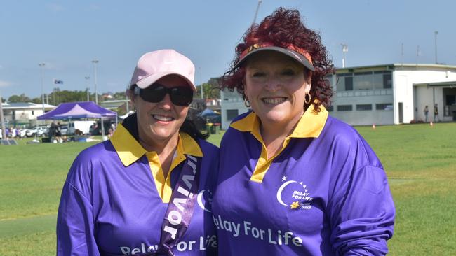 Karen Gosselin and Lisa Fortune at the 2021 Ipswich Relay for Life. Picture: Jessica Baker / The Queensland Times