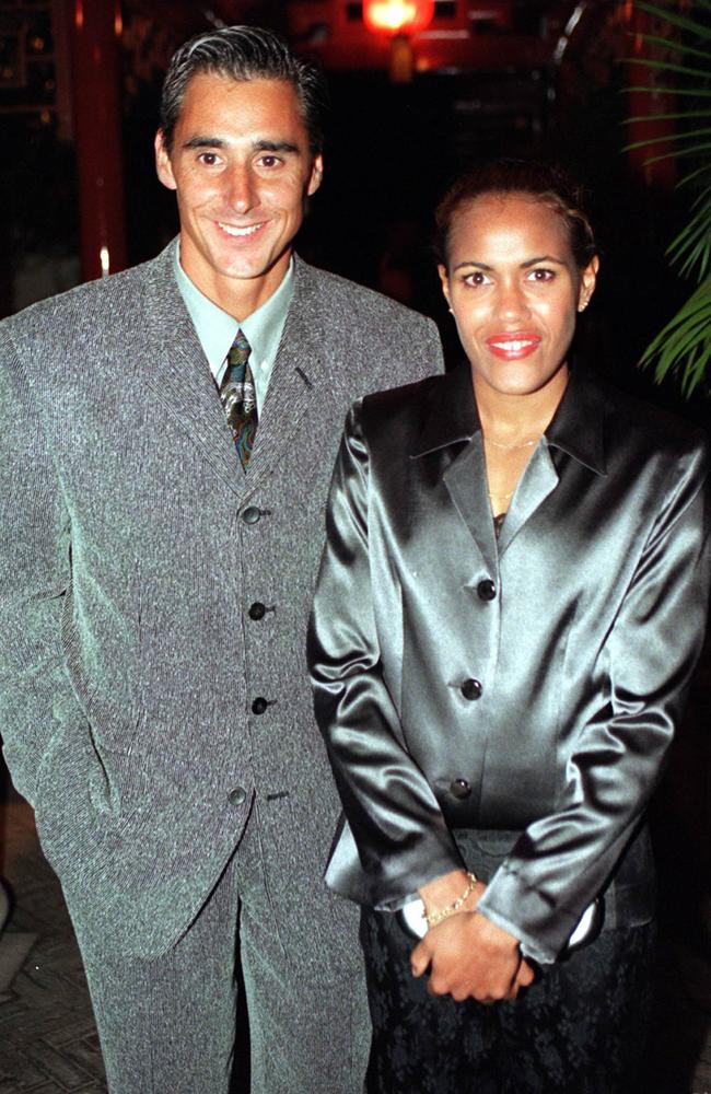 Nic Bideau with Cathy Freeman in 1996.