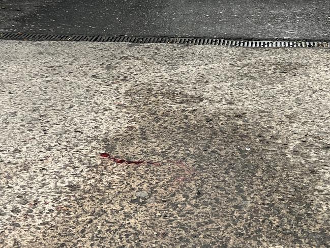 Blood at the back of Revolver nightclub where a man was stabbed on September 15. Picture: Fergus Ellis