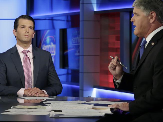 Trump Jr told Sean Hannity the meeting came to nothing. Picture: Richard Drew/AP