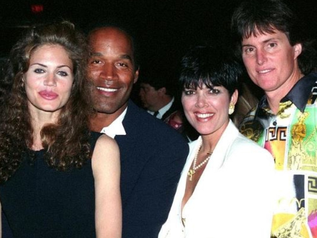 OJ Simpson with then girlfriend Paula Barbieri and Kris Jenner, who went on to marry Bruce Jenner.